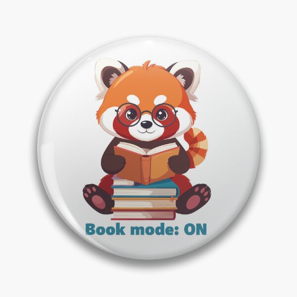 Item preview, Red Panda Book Time - Introvert Panda Reading art designed and sold by MarWachaN.