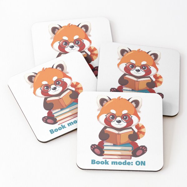Item preview, Red Panda Book Time - Introvert Panda Reading art designed and sold by MarWachaN.