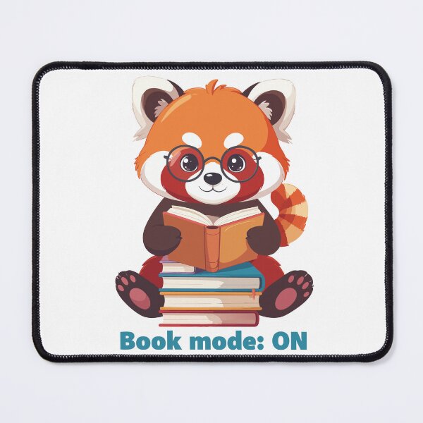 Item preview, Red Panda Book Time - Introvert Panda Reading art designed and sold by MarWachaN.