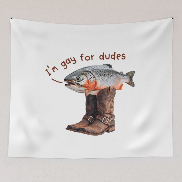 Item preview, Funny Gay Fish Meme Cowboy Boots LGBTQ Joke  designed and sold by TackyTime.