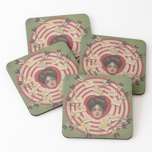 Item preview, Vintage Archery Target Art • 1907 Courtship & Sports Print • Retro Valentine's Day designed and sold by CulturalCurios.