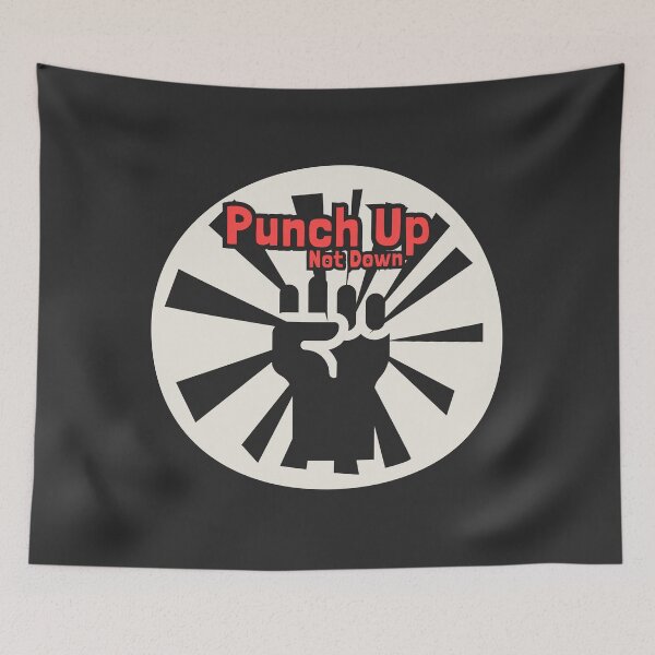 Item preview, Punch Up Not Down - Leftist - Progressive - Antifascist - Ally designed and sold by EvergreenRevolt.