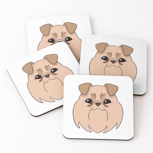 Item preview, Cream Brussels Griffon Light Brown Brows Ears Tear Stains designed and sold by OliRoseArt.