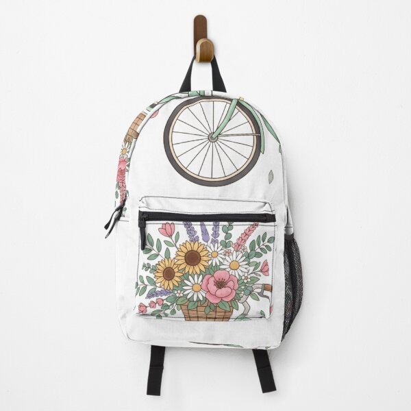 Item preview, Cute Vintage Bicycle with Spring Floral Basket designed and sold by ToonyTeez.