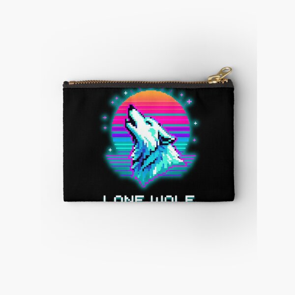 Item preview, Lone Wolf Synthwave - 80s Retro Sunset Pixel Art designed and sold by JonyDG.