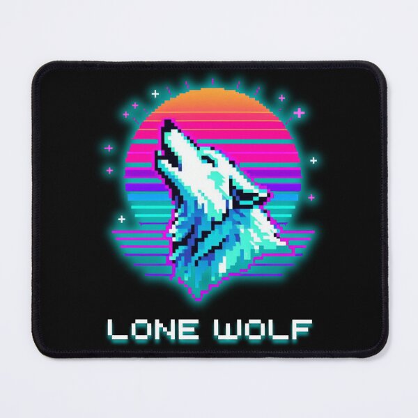 Item preview, Lone Wolf Synthwave - 80s Retro Sunset Pixel Art designed and sold by JonyDG.