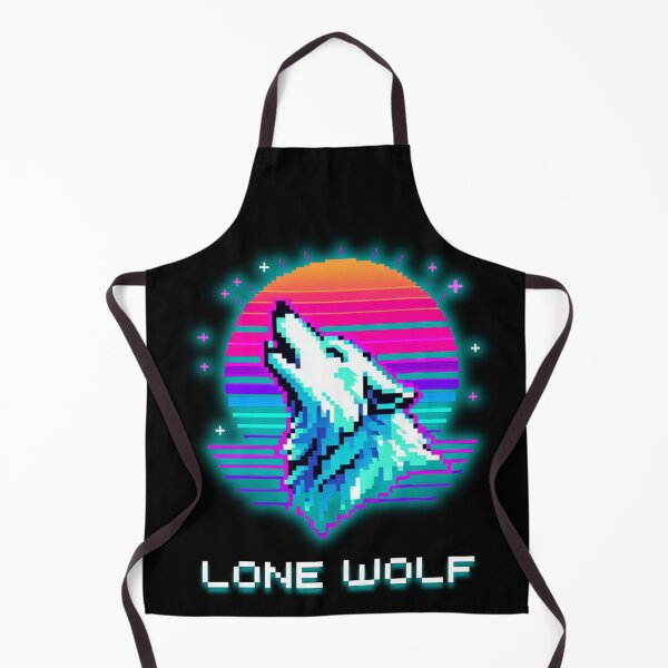 Item preview, Lone Wolf Synthwave - 80s Retro Sunset Pixel Art designed and sold by JonyDG.