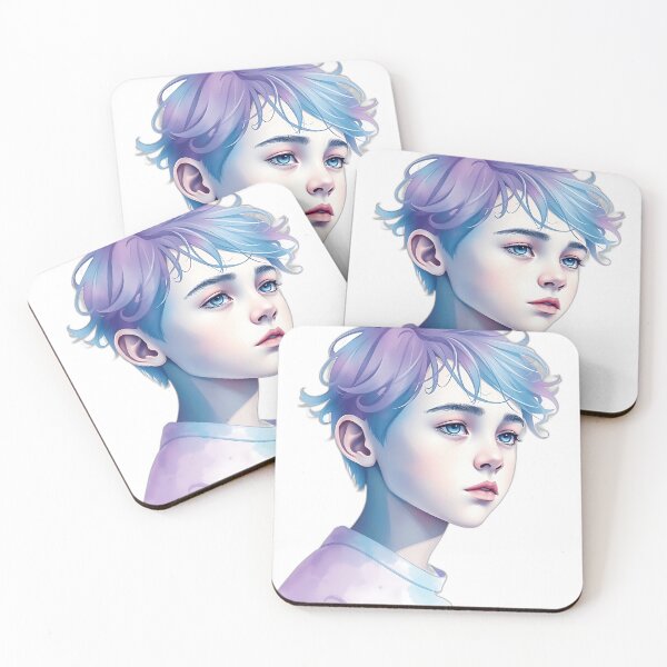 Item preview, Lavender and Teal Boy Genius Watercolor designed and sold by sharon1210.
