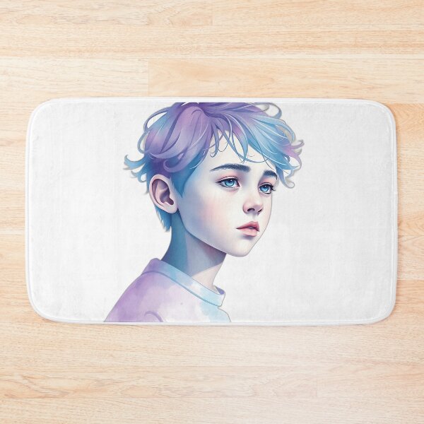 Item preview, Lavender and Teal Boy Genius Watercolor designed and sold by sharon1210.