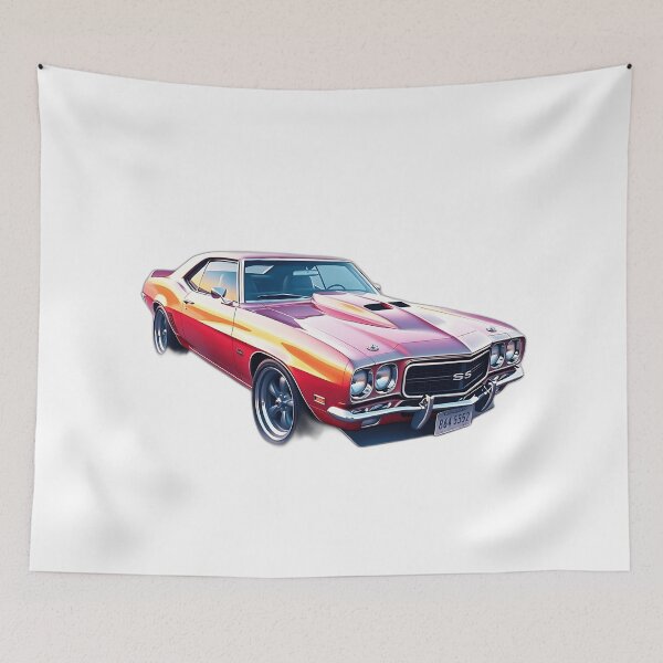 Item preview, Pastel Watercolor Muscle Car designed and sold by sharon1210.