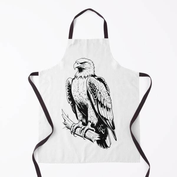 Item preview, Monochrome Eagle Line Art | Dark Wildlife Illustration designed and sold by PAPIRO SIGLO XXI.