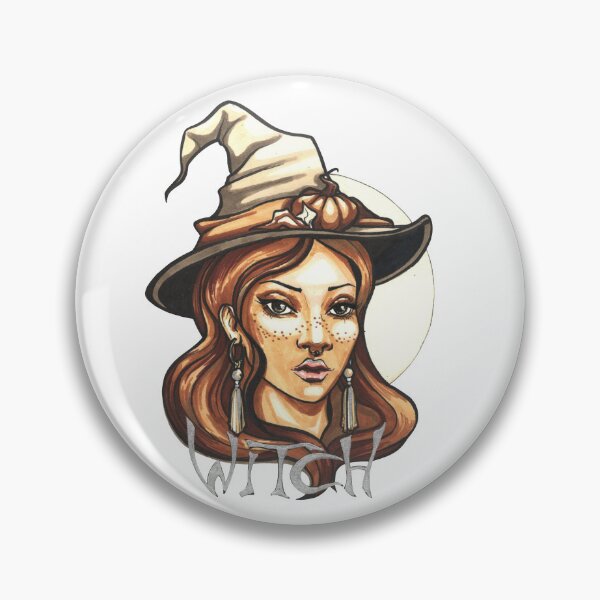 Item preview, Witch - marker illustration in vintage style designed and sold by BlackLineLab.