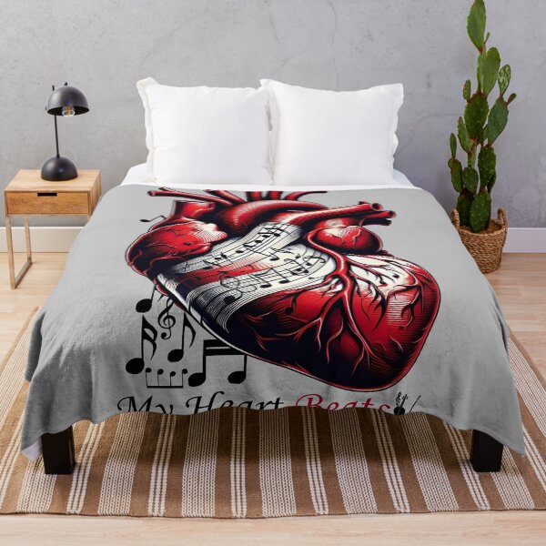 Item preview, My Heart Beats Music - Anatomical Heart Musical Notes designed and sold by DrawDrip.