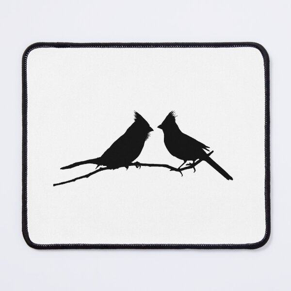 Item preview, Male and female northern cardinal silhouette designed and sold by KRFNatureGifts.