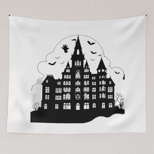 Item preview, Haunted Hotel Silhouette Art designed and sold by sharon1210.