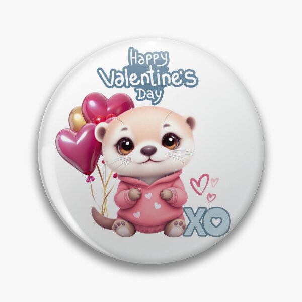 Item preview, Happy Valentine's Day Otter designed and sold by SaltiLittleThings.