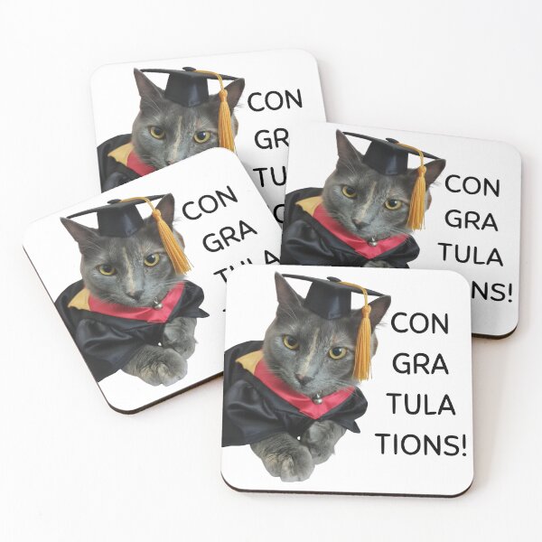 Item preview, congratulation funny graduation cat designed and sold by mariana83.