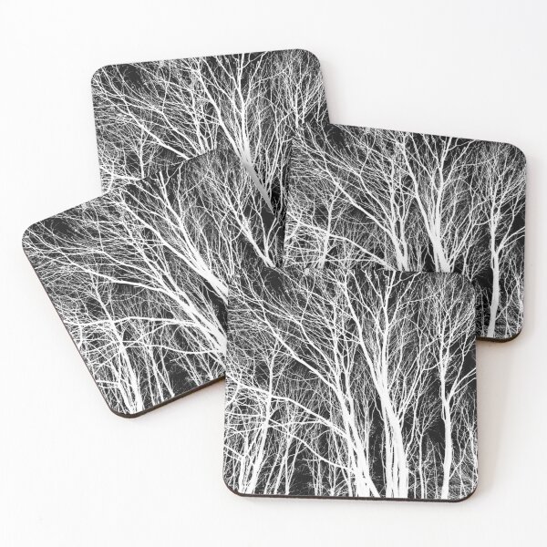 Item preview, Young Autumn ash trees, monochrome inverted designed and sold by paulboizot.