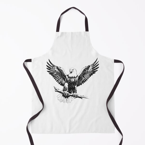 Item preview, Monochrome Eagle Line Art | Dark Wildlife Illustration designed and sold by PAPIRO SIGLO XXI.