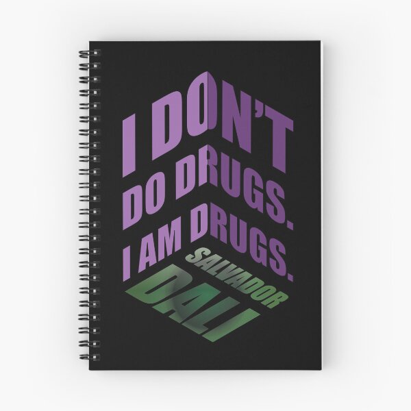 Item preview, "I Don’t Do Drugs, I Am Drugs" – Salvador Dalí Quote in 3D Isometric Typography designed and sold by simpledarkwavewisdom.