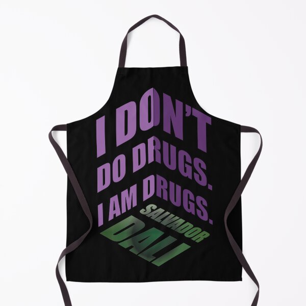 Item preview, "I Don’t Do Drugs, I Am Drugs" – Salvador Dalí Quote in 3D Isometric Typography designed and sold by simpledarkwavewisdom.