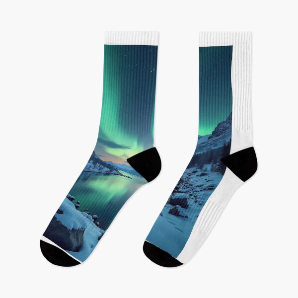 Item preview, Northern Lights at night on lake. designed and sold by Alien-Architect.