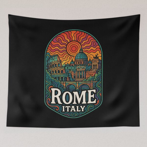 Item preview, Rome Italy Trippy Travel designed and sold by TomFrontierArt.