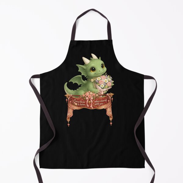 Item preview, Every Bloom Is Better When Shared With You – Cute Green Dragon Valentine Banner designed and sold by Hatchling Hollow.