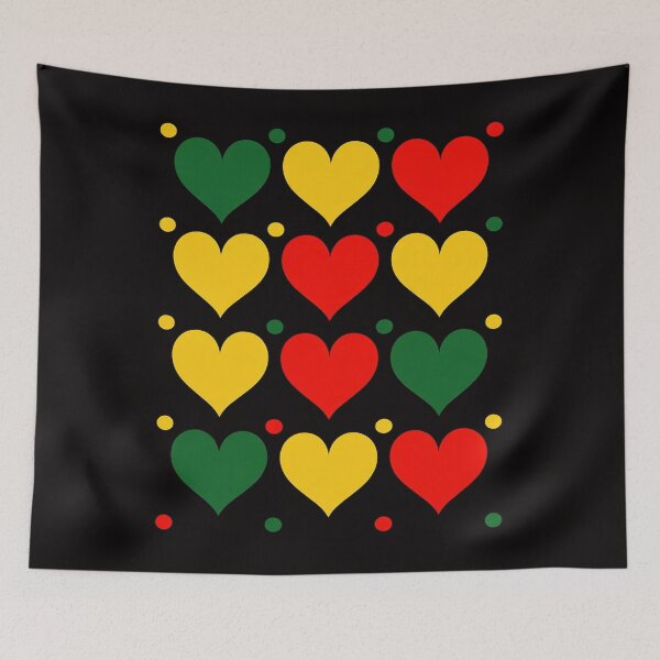 Item preview, Heart Pattern Juneteenth Black History African American Flag designed and sold by AnimeManga2D.