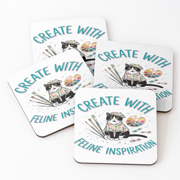 Item preview, Artist Cat Quote - Create with Feline Inspiration designed and sold by Quillway.