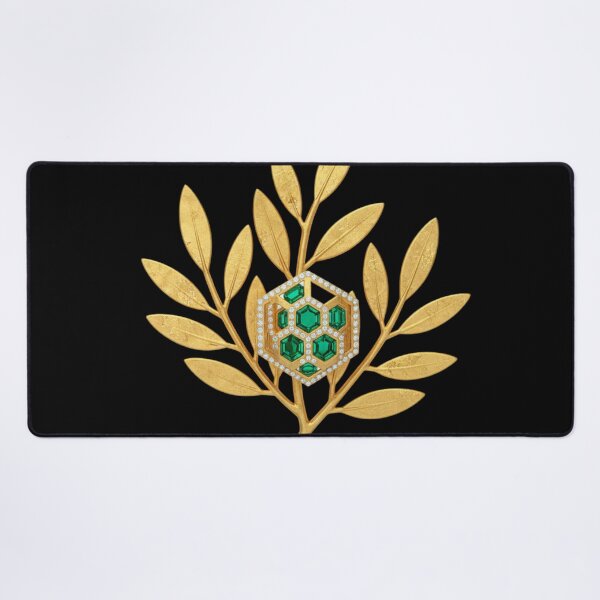 Item preview, Golden Olive Branch Wall Art | Emerald Luxury Botanical Decor designed and sold by MonaRose_Art.