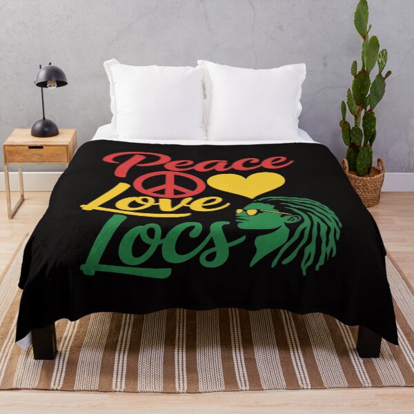 Item preview, Peace Love Loc'd Hair Black Woman Melanin Girl Juneteenth designed and sold by AnimeManga2D.