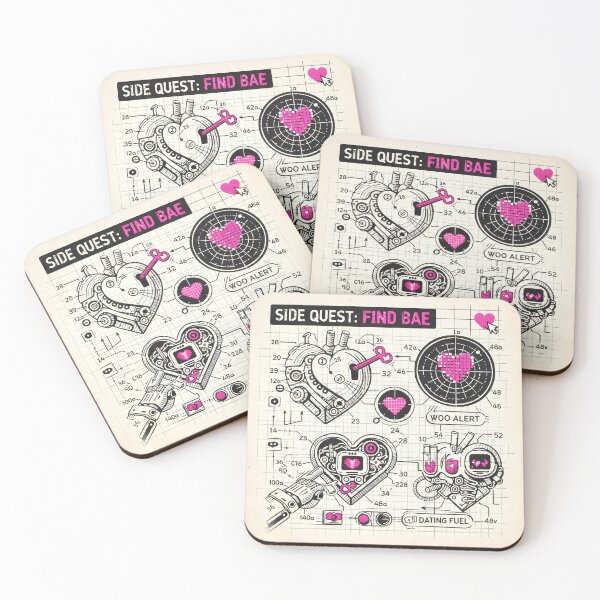 Item preview, Side Quest Find Bae Pixel Heart Lab designed and sold by AnnDesignStudio.