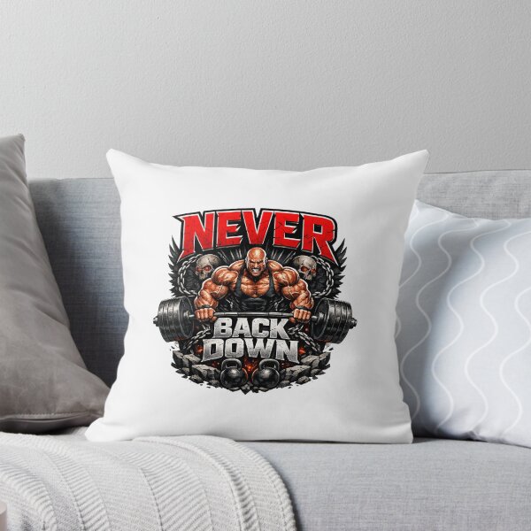 Item preview, NEVER BACK DOWN Apparel: Ultimate Gym Motivation & Fitness Gear designed and sold by ModernKhaos.