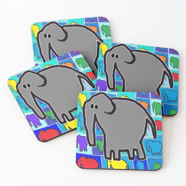 Item preview, elephants grey art pop  designed and sold by LowEndGraphics.