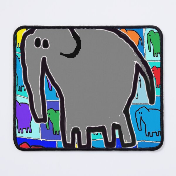 Item preview, elephants grey art pop designed and sold by LowEndGraphics.