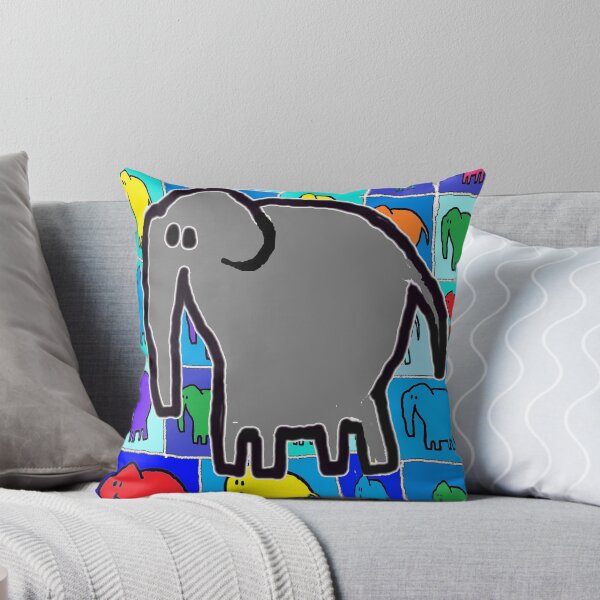 Item preview, elephants grey art pop  designed and sold by LowEndGraphics.