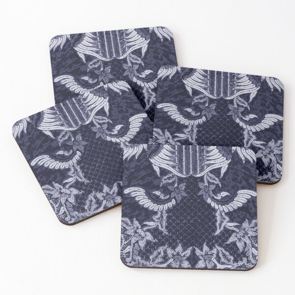 Item preview, Royal Indigo Batik Floral Ornamental Pattern designed and sold by WAMTEES.