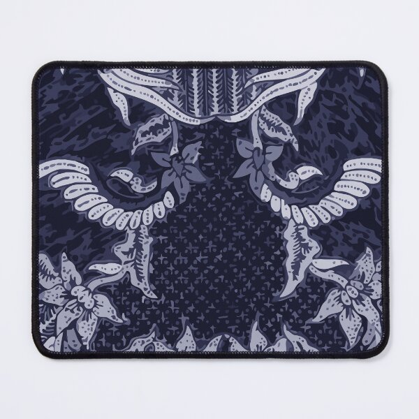 Item preview, Royal Indigo Batik Floral Ornamental Pattern designed and sold by WAMTEES.