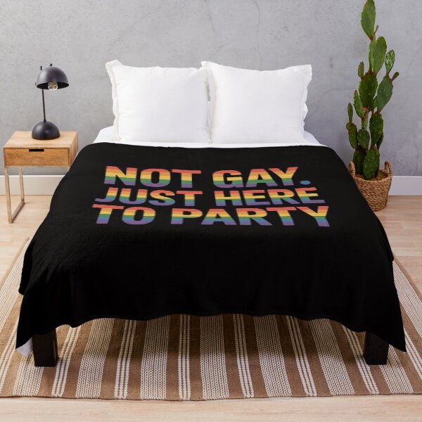 Item preview, Not Gay Just Here To Party LGBT Pride Straight Ally designed and sold by AnimeManga2D.