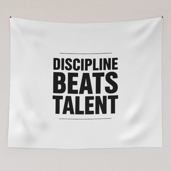 Item preview, DISCIPLINE BEATS TALENT designed and sold by NatureNinja.