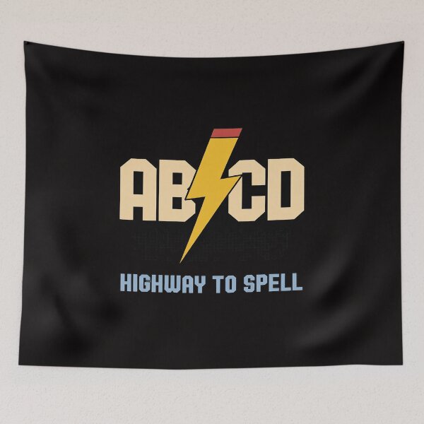 Item preview, ABCD Highway To Spell Pencil Teacher & Student White Font Me designed and sold by AnimeManga2D.
