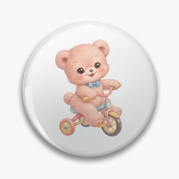 Item preview, Pastel Teddy Bear on Tricycle – Cute Babycore Nursery Illustration, Soft Storybook Art designed and sold by SirensSageStone.
