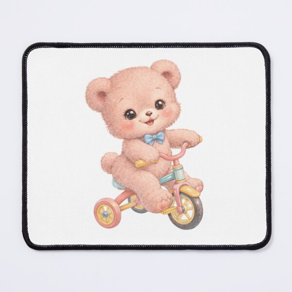 Item preview, Pastel Teddy Bear on Tricycle – Cute Babycore Nursery Illustration, Soft Storybook Art designed and sold by SirensSageStone.