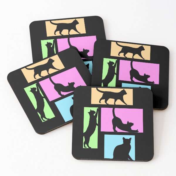 Aperçu de l'œuvre Design simple de chats en noir créée et vendue par Acreativeprocess.