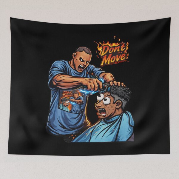 Item preview, Don't Move Barber Cartoon designed and sold by Majnon8bp.