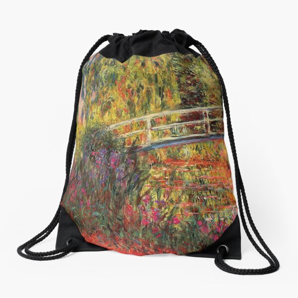 HD. Water Lily Pond, by Claude Monet. HIGH DEFINITION Drawstring Bag