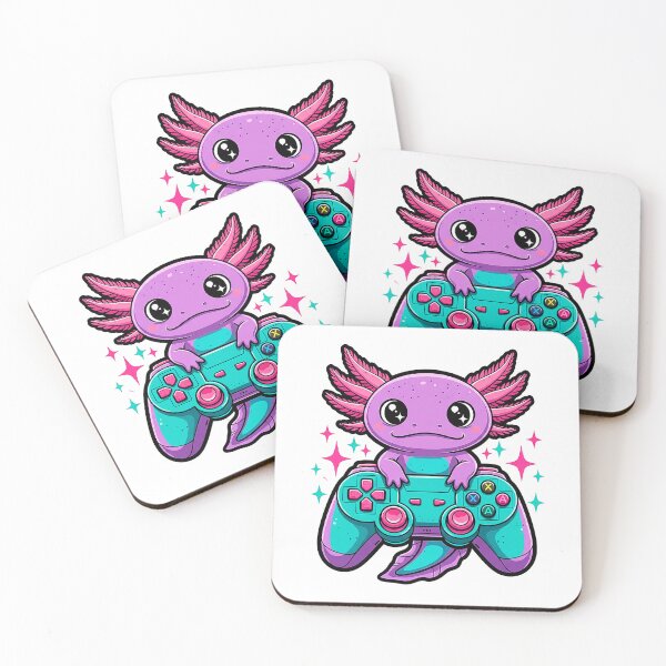 Item preview, Kawaii Axolotl Playing Video Games designed and sold by SholoStudio.