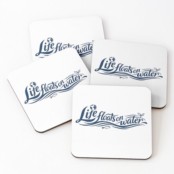 Item preview, Life Floats on Water – Minimal Typographic Eco Design designed and sold by Hemas Art.