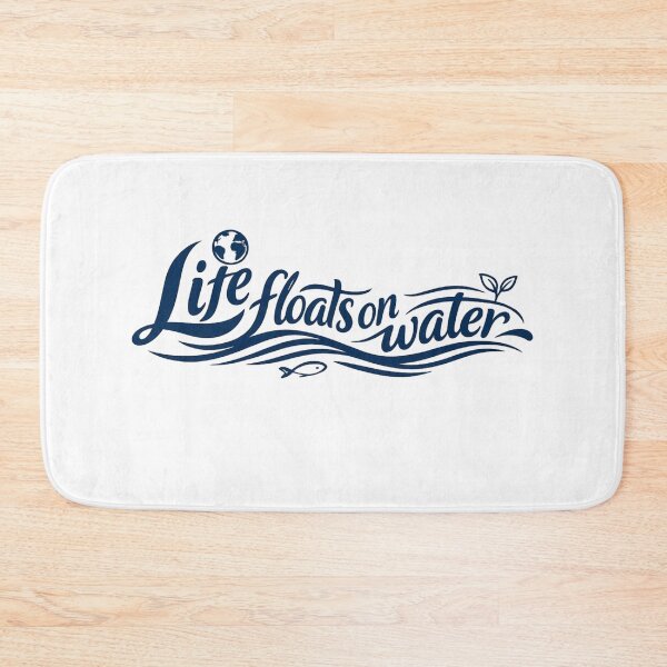 Item preview, Life Floats on Water – Minimal Typographic Eco Design designed and sold by Hemas Art.